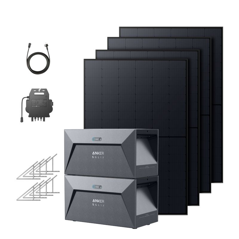 Anker SOLIX Solarbank Dual-System mit Bodenhalterungen 1780W, 3200Wh - 0% MwSt. (gem. § 12 Abs. 3 UStG)*