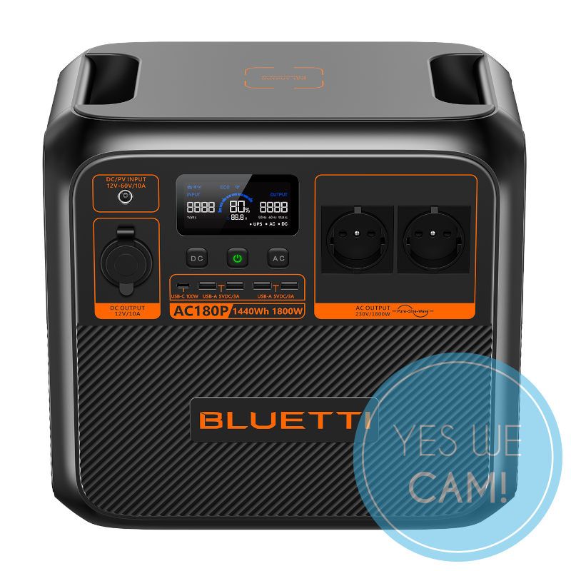 BLUETTIAC180PTragbarePowerstation1800W1440Wh-0%MwSt.(gem.§12Abs.3UStG)*