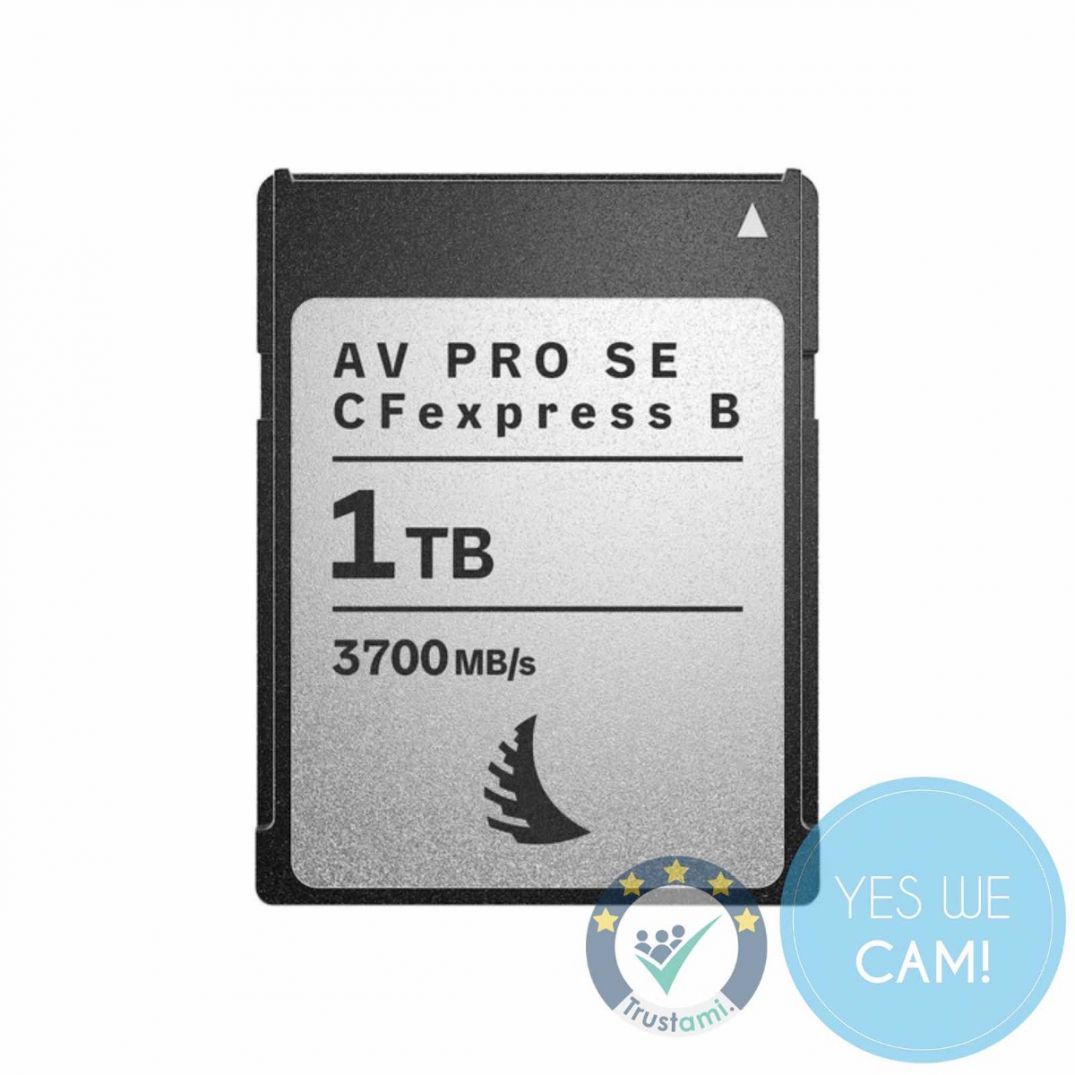 ANGELBIRD AV PRO SE CFexpress B 1 TB v4 in Frontansicht, CFexpress Type B Speicherkarte