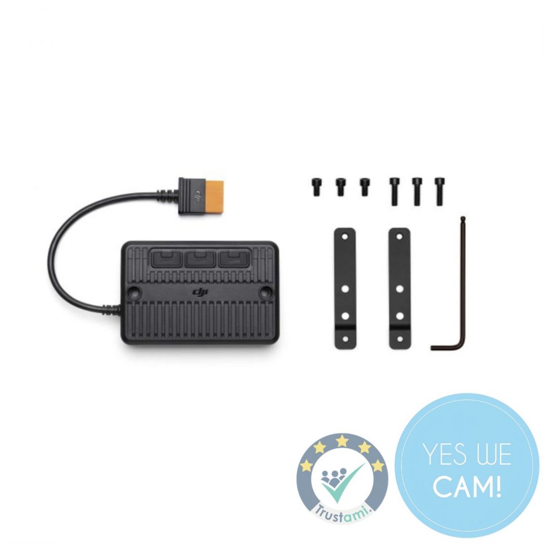 Lieferumfang des DJI Power Adaptermoduls für Solarpanel MPPT