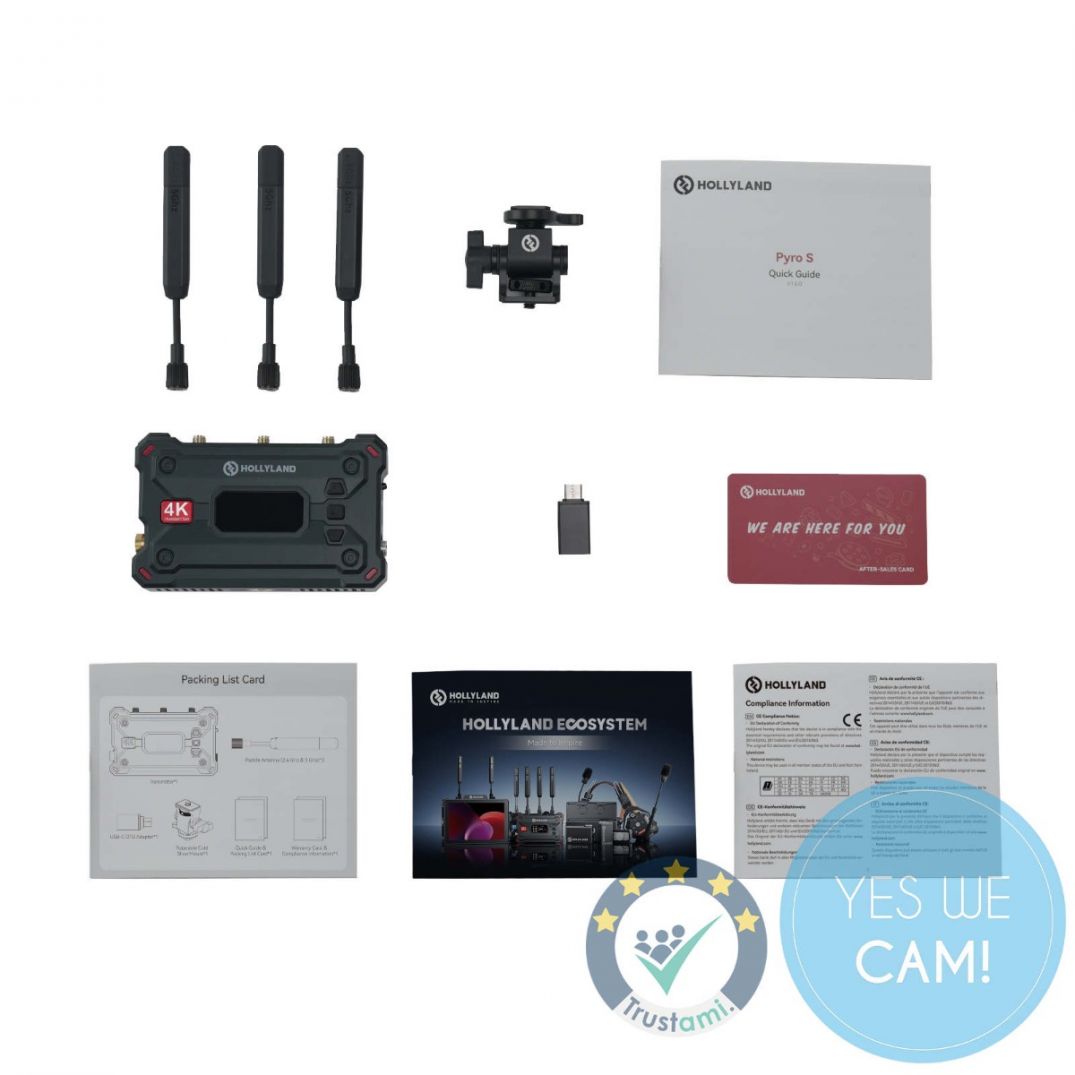 Hollyland Pyro S Wireless Video Transmitter, Lieferumfang