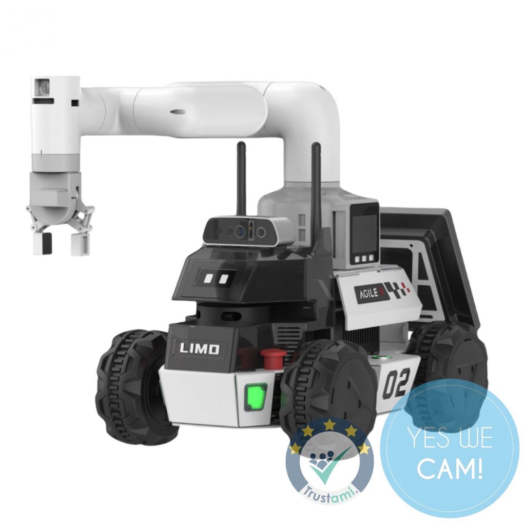 ROS 2-basierte Roboterplattform LIMO Cobot mit myCobot 280 M5 für praxisnahe Programmierung und Robotiktraining