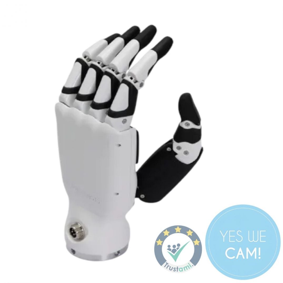 Freigestellte Unitree Inspire Robots RH56BFX-2L Roboterhand links ohne Handgelenk