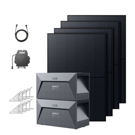 Anker SOLIX Solarbank Dual-System mit Bodenhalterungen 1780W, 3200Wh - 0% MwSt.*