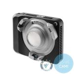 Schrägansicht der amaran Ray 60c mit montiertem Bowens-Mount und COB-LED mit TONEART-Logo