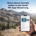 Anker SOLIX C1000X Power Station mit App-Steuerung zur Überwachung von Akkustand, Ladeleistung und Verbindung per WLAN oder Bluetooth