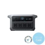 Anker SOLIX C2000 Gen 2 Portable Power Station 2048Wh mit vier AC-Steckdosen, LCD-Display und LiFePO4-Technologie in Frontansicht