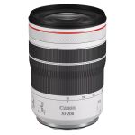 Detailansicht der Schalter und des Dual Nano USM Autofokus am Canon RF 70-200mm F4L IS USM.