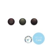 Drei DJI Osmo Nano ND Filter ND8, ND16 und ND32 nebeneinander auf weißem Hintergrund