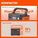 Jackery Explorer 1000 V2 Tragbare Powerstation mit klappbarem Tragegriff und 18 Prozent kompakterem Design
