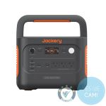 Jackery Explorer 1000 V2 tragbare Powerstation in Frontansicht mit Display, Anschlüssen, Tragegriff und Trust-Siegel