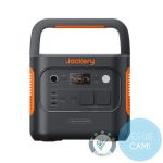 Jackery Explorer 2000 V2 Tragbare Powerstation in Frontansicht mit Display, Anschlüssen, Tragegriff und Prüfsiegel