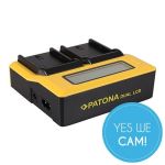 PATONA Dual LCD Ladegerät für Canon LP-E6 Hochwertig