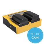 PATONA Dual LCD Ladegerät für Canon LP-E6 Ladegerät