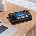 RGBlink mini ISO bei Livestreaming-Setup mit mehreren Kameras und HDMI-Quellen im Einsatz