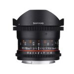 Samyang 12mm T3.1 VDSLR Fisheye Objektiv für Nikon Vorderansicht