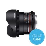 Samyang 12mm T3.1 VDSLR Fisheye Objektiv für Sony E-Mount Profil