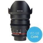 Samyang 24mm T1.5 VDSLR II Objektiv für Sony E-Mount Vorderansicht