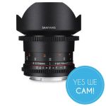 Samyang 14mm T3.1 VDSLR II Objektiv für Canon EF Front