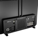 Detailansicht der SmallHD OLED 16 Rückseite mit 12G-SDI, HDMI, Ethernet, USB, XLR-Stromanschluss und Zubehör-Stromausgängen