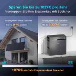 Sunshare GLORY 2035Wh Solar Energiespeicher Vergleich Solarsystem ohne Speicher und mit Batteriespeicher