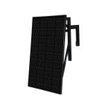 Sunshare Ray Cement Bracket mit montiertem Solarmodul in schräger Seitenansicht für Betonbalkone
