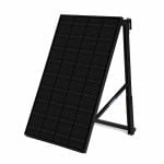 Sunshare Ray Railing Bracket mit montiertem Solarmodul in angewinkelter Montageansicht