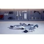 Unitree G1 humanoider Roboter beim Selbstaufrichtungs-Test nach Sturz – autonome Balancekontrolle und stabile Bewegungssteuerung.