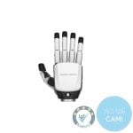 Frontansicht der Unitree Inspire RH56DFX-2R Fuenffinger-Roboterhand fuer humanoide Robotik
