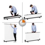 Walimex pro Roll-up Panel Hintergrund weiß 155x200 Aluminiumkassette