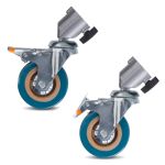 Walimex pro Stativrollen Pro 7522 3er-Set 75mm Feststellbremse