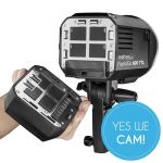 Walimex Pro Studio-Akkublitz Flash2Go 600 TTL Schirmhalter