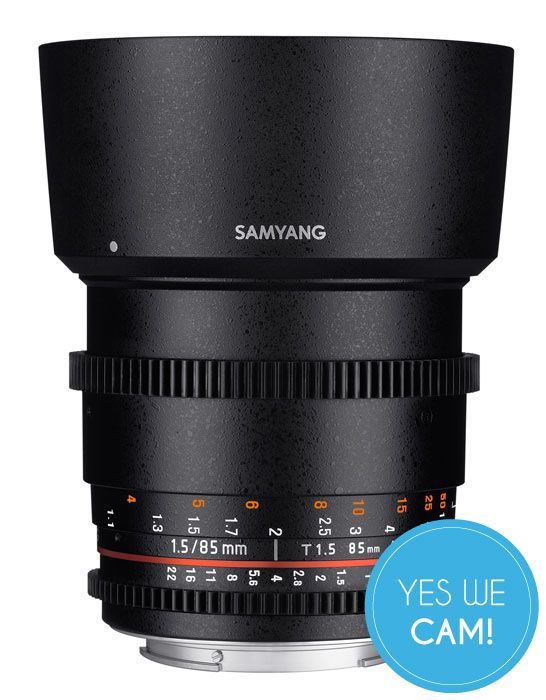 Samyang 85mm T1.5 VDSLR II Objektiv für Sony E-Mount Vorderansicht