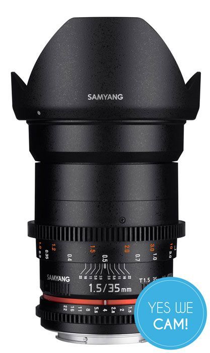 Samyang 35mm T1.5 VDSLR II Objektiv für Nikon Vorderansicht