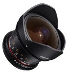 Samyang 8mm T3.1 VDSLR Fisheye II Objektiv für Sony E-Mount Seitlich