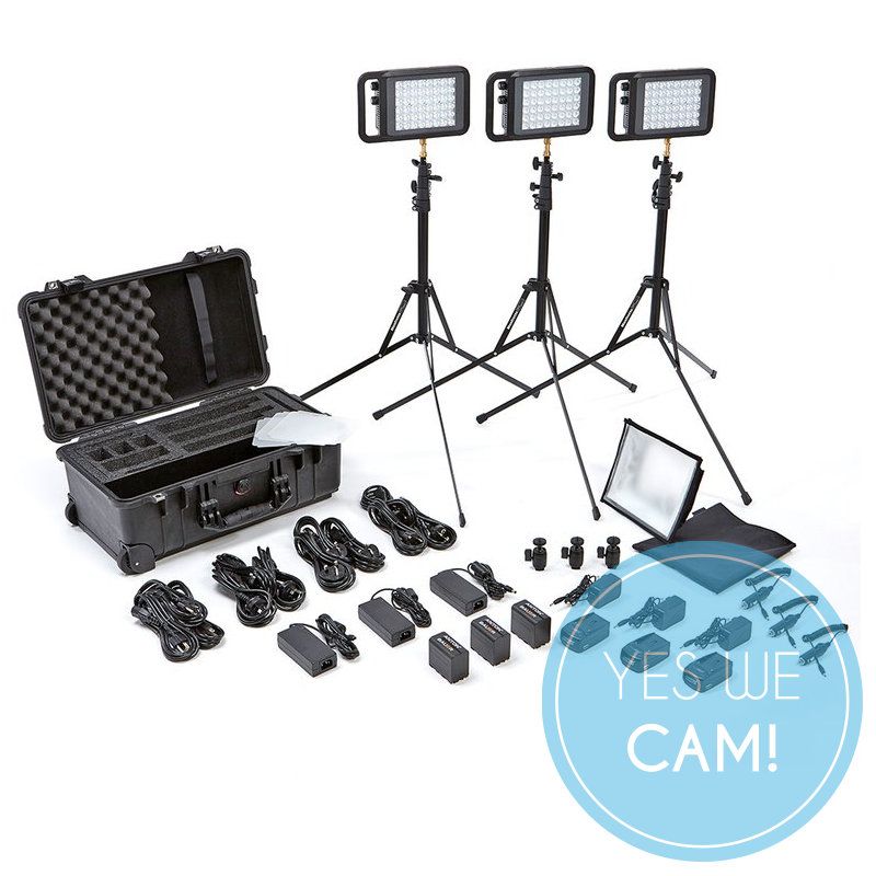 Litepanels Lykos+ Bi-Color Flight Kit with Battery Bundle - EU Kit