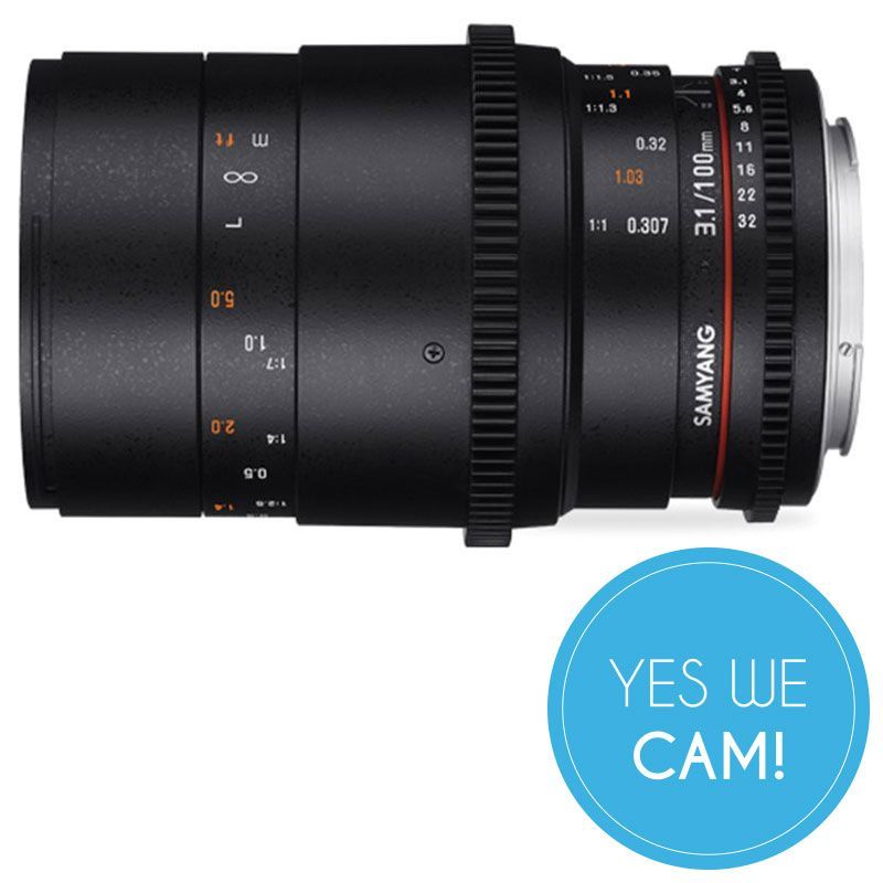 Samyang 100mm Makro T3.1 Cine VDSLR Objektiv für Canon EF