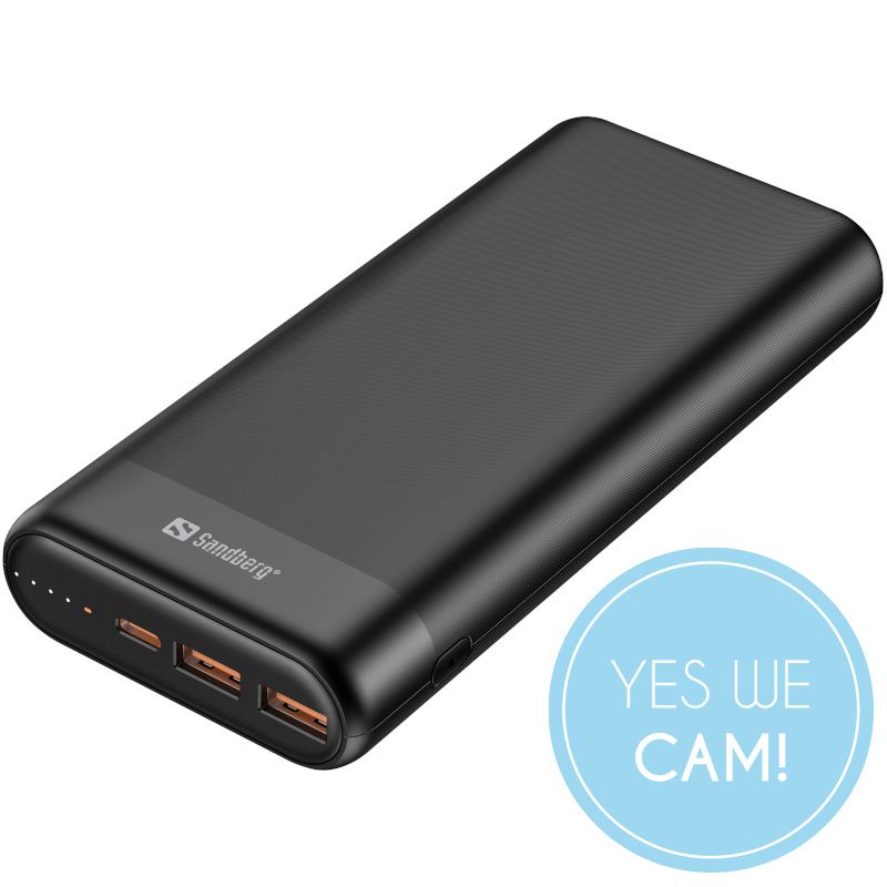 Sandberg Powerbank 20000 PD65W+2xQC3.0 leistungsstark