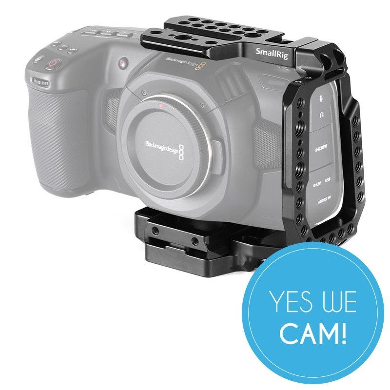 SmallRig QR Half Cage für Blackmagic Pocket Cinema Kamera 4K & 6K (2255) Quick Release