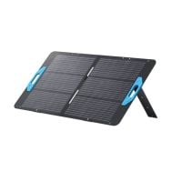 Anker PS100X Erweiterungsbatterie in schräger Frontansicht mit kompaktem, robustem Gehäuse