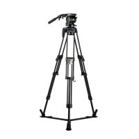 LIBEC H45 Fluidkopf des HS-450Q in der Seitenansicht mit Schwenkarm und Kameraplatte