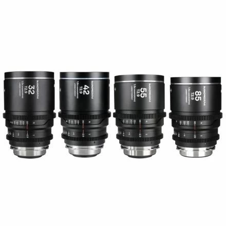 LAOWA Nanomorph LF Prime 4-Lens Bundle - 32mm, 42mm, 55mm, 85mm - Silver Arri PL Default + EF
